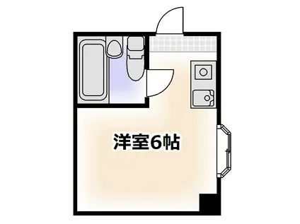 ラパンジール阿倍野(ワンルーム/1階)の間取り写真