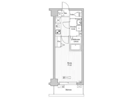 N-STAGE西船橋II(1K/1階)の間取り写真