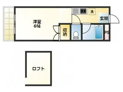 メイプルコート 一万城(1K/1階)の間取り写真