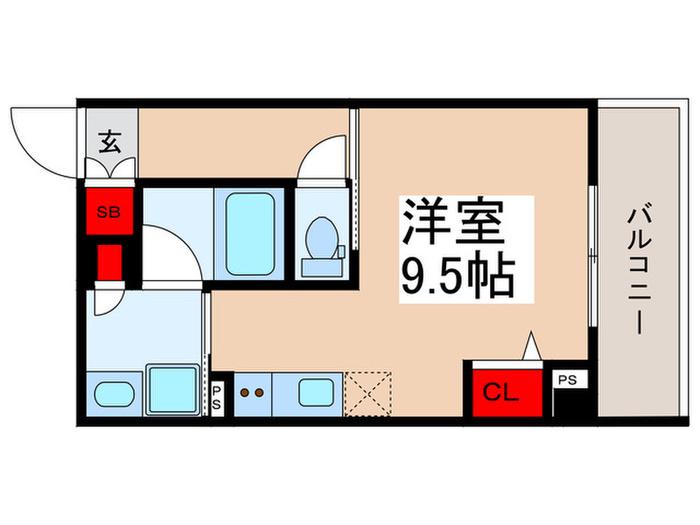 ALIVIS浦安(ワンルーム/2階)の間取り写真