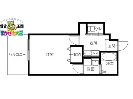 SGB浜町(1K/10階)の間取り写真