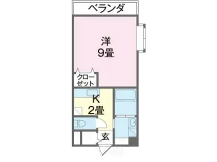 GRANDIOS前原(1K/3階)の間取り写真