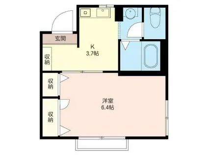 サウザンド・クレインズ(1K/1階)の間取り写真