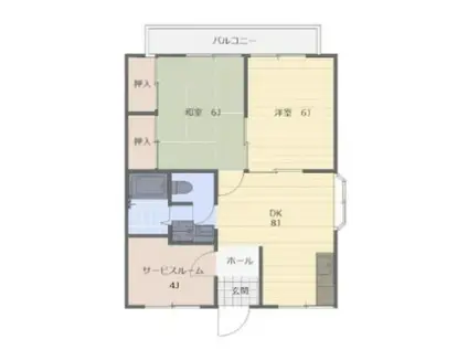 ソレイユ狭山(3LDK/2階)の間取り写真