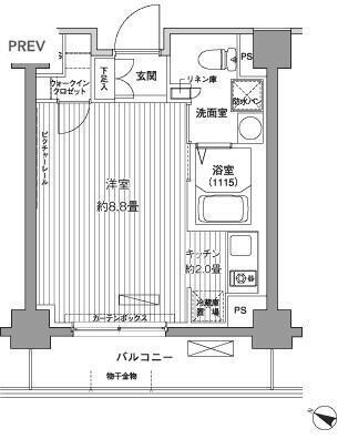 ヒューリックレジデンス茗荷谷(1K/4階)の間取り写真