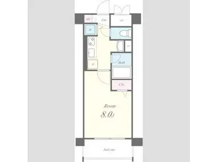 アルカンシェル(1K/1階)の間取り写真