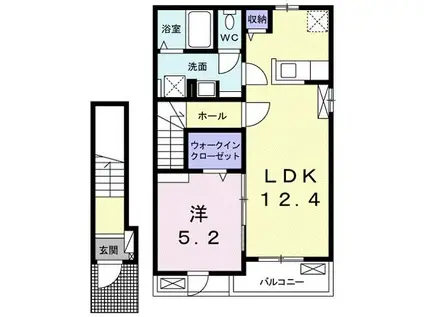 コンフォルト新川(1LDK/2階)の間取り写真