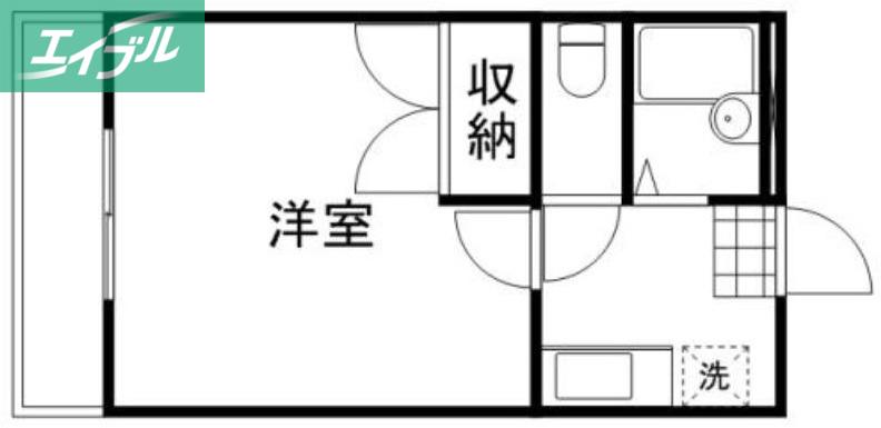FOR RENT M1(1K/1階)の間取り写真