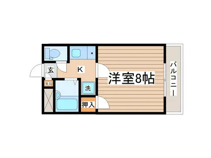 ビューパレス鹿野(1K/3階)の間取り写真