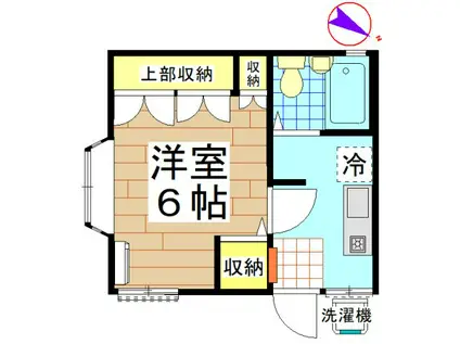 ライブハイツ(1K/1階)の間取り写真