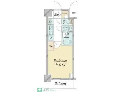 ドゥーエ新横浜(1K/8階)の間取り写真