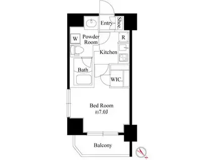 トレステラレジデンス押上(1K/5階)の間取り写真