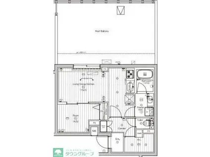 PREMIUMCUBE東高円寺DEUX(1LDK/4階)の間取り写真