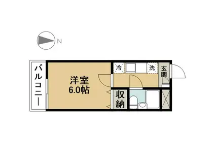 ハイツコスモスII(1K/2階)の間取り写真