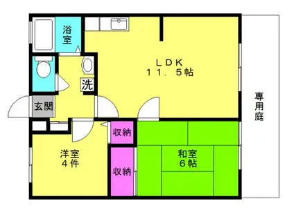 パストラル(2LDK/1階)の間取り写真