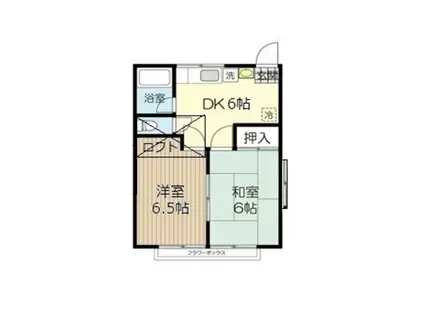 ハイツミント(2DK/1階)の間取り写真