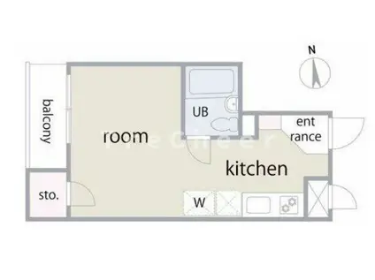 KITANO APARTMENT(ワンルーム/2階)の間取り写真