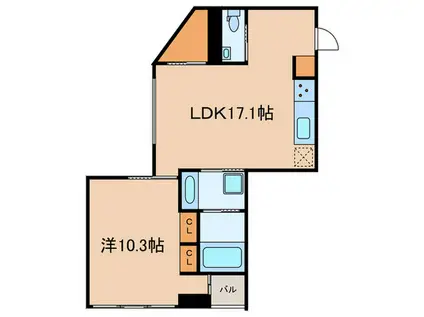 SAIL(1LDK/2階)の間取り写真