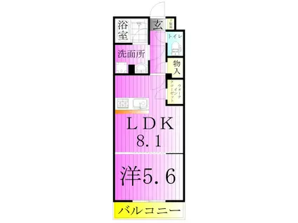 SPコート保塚町(1LDK/2階)の間取り写真