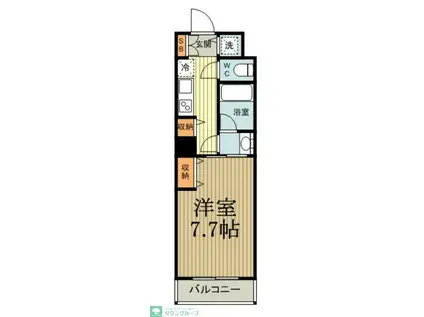 グラシア(1K/2階)の間取り写真