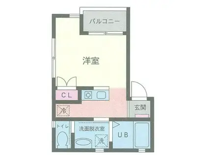 ピュア・スプリング吉野町II(ワンルーム/1階)の間取り写真