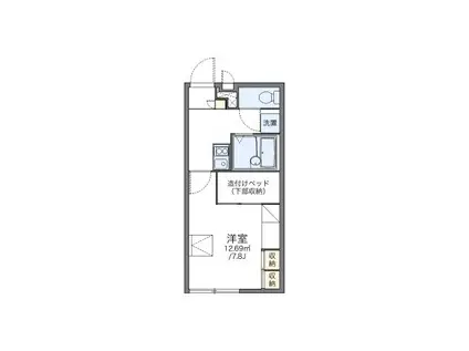 レオパレスT UPジョイ(1K/2階)の間取り写真