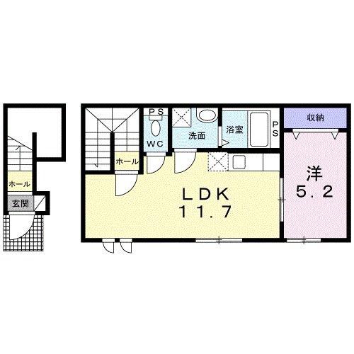 サニー凛(1LDK/2階)の間取り写真