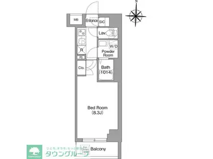 BPRレジデンス大島(1K/6階)の間取り写真