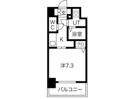 ワールドアイ大阪ドームシティ(1K/12階)の間取り写真