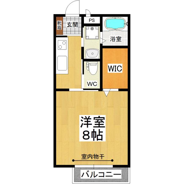 レガーロ A(1K/1階)の間取り写真