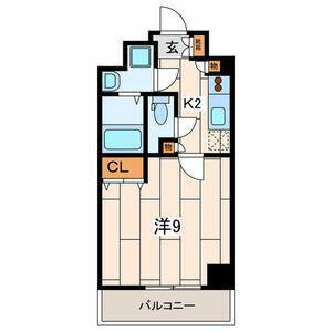 LABELLAVITA横浜大通公園(1K/2階)の間取り写真