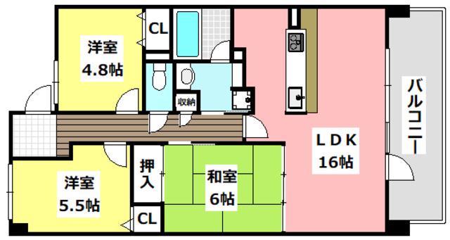 MINOO HILLS(3LDK/2階)の間取り写真