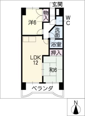 C・ISLAND 14(2LDK/5階)の間取り写真