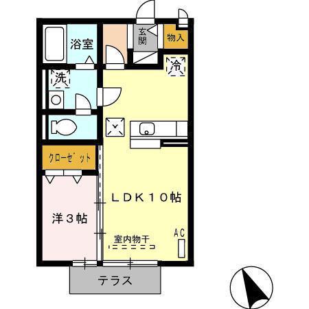 パテル・ヴィオラ(1LDK/2階)の間取り写真