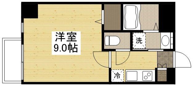 月光岡山市役所前(1K/7階)の間取り写真