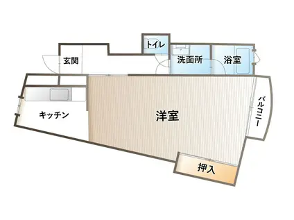 フォーラム東山(ワンルーム/1階)の間取り写真