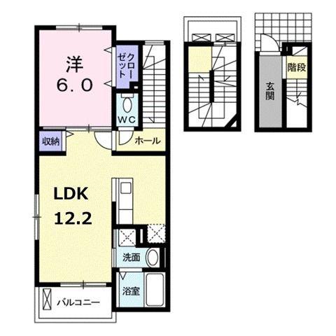 メゾン アヴァンティ(1LDK/3階)の間取り写真