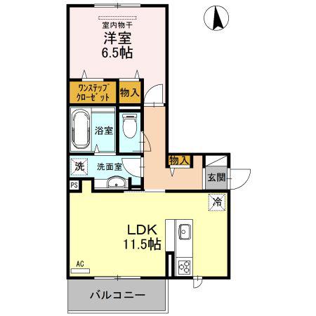 モア・サンハイム(1LDK/3階)の間取り写真