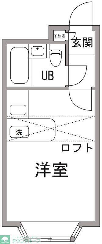 ベルピア大宮第5(ワンルーム/2階)の間取り写真