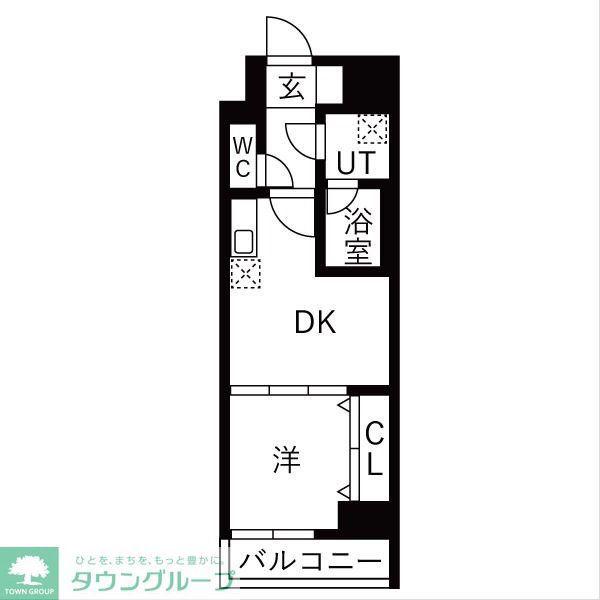 OAKLANCE 森下II(1DK/4階)の間取り写真