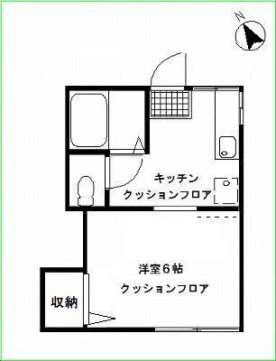 山根ハイツ(1K/2階)の間取り写真