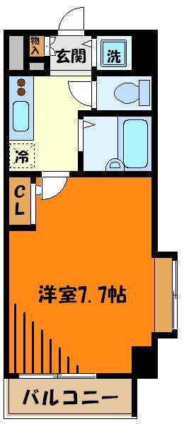 フェニックス八王子弐番館(1K/2階)の間取り写真