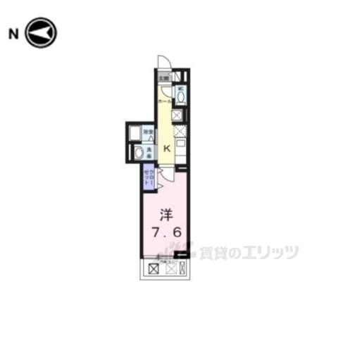 サピー日英Ⅲ(1K/3階)の間取り写真