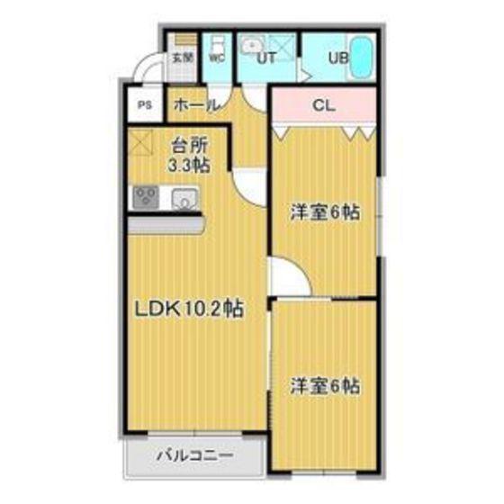 COMFORT812(2LDK/4階)の間取り写真