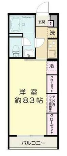 L APPARTMENT221(1K/1階)の間取り写真