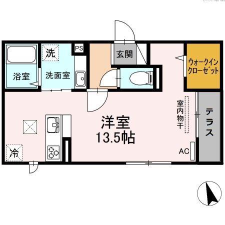 AVENUE263(ワンルーム/1階)の間取り写真