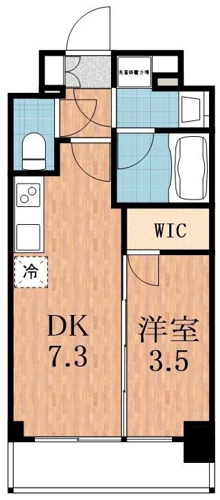 エスリードレジデンス大阪天王寺(1DK/3階)の間取り写真