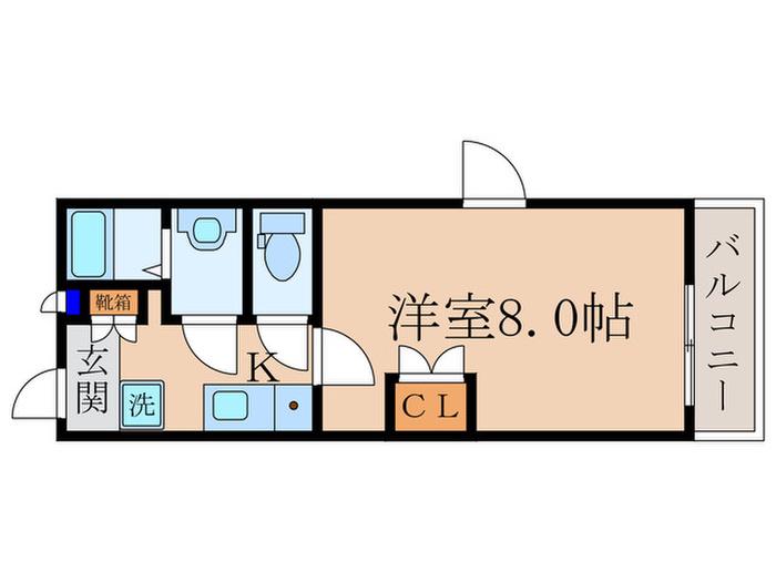 LOHAS55(1K/3階)の間取り写真