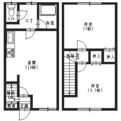 JOY8(2LDK/1階)の間取り写真