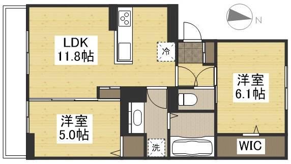 ガーデンシティ(2LDK/1階)の間取り写真